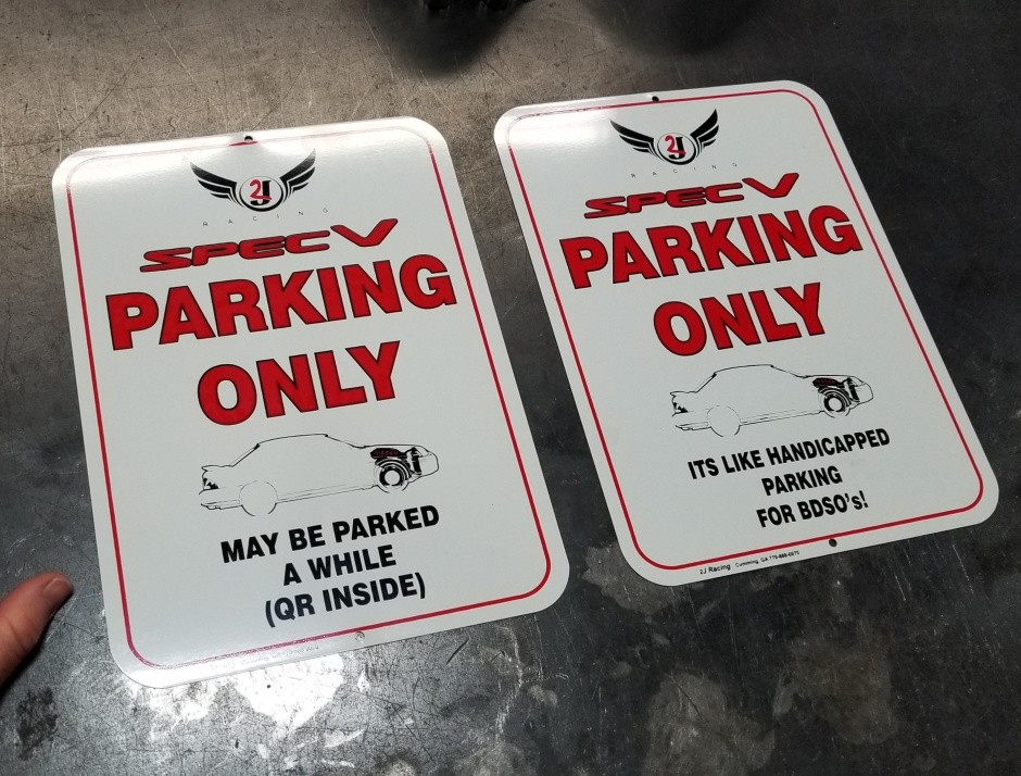 LOL SpecV QR25 Parking Sign - SHIPS FREE