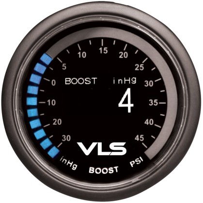Revel VLS 52mm 30inHg-45PSI Digital OLED Boost Gauge 
