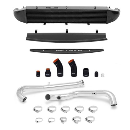 Mishimoto 2014-Current Ford Fiesta ST 1.6L Front Mount Intercooler (Black) Kit w/ Pipes (Silver)