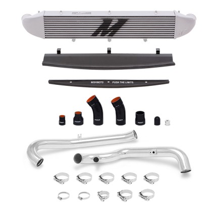 Mishimoto 2014-Current Ford Fiesta ST 1.6L Front Mount Intercooler (Silver) Kit w/ Pipes (Silver)