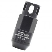 Project Kics Leggdura Racing 53mm EL53 Shell Type Lug Nut 16 Pcs + 4 Locks 12X1.50 Black