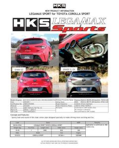 (Hatchback) HKS LEGAMAX Sports E210 Corolla Catback